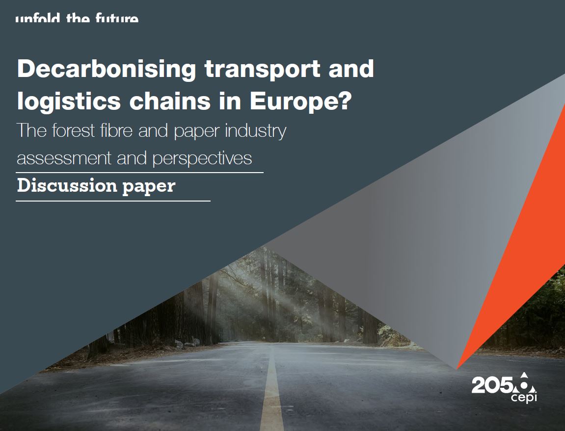 New paper: European forest fibre and paper industry sets out an innovative, low-emission future for its transport and logistics