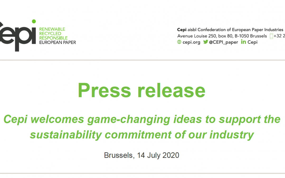 Cepi welcomes game-changing ideas to support the sustainability commitment of our industry