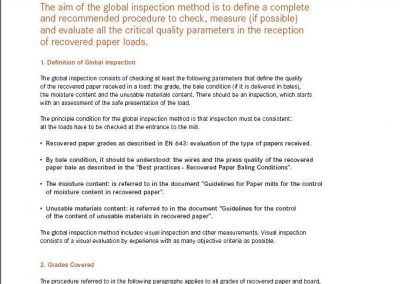 Best Practices for the Global Inspection of Recovered Paper