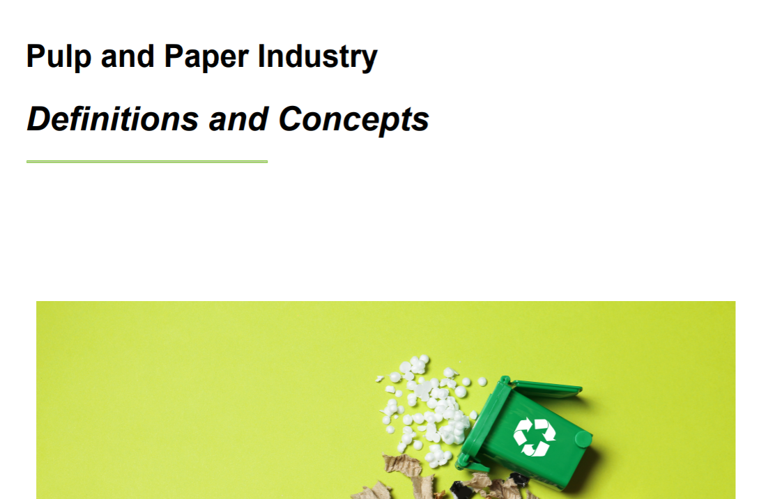 Definitions and concepts in the Pulp and Paper Industry Statistics