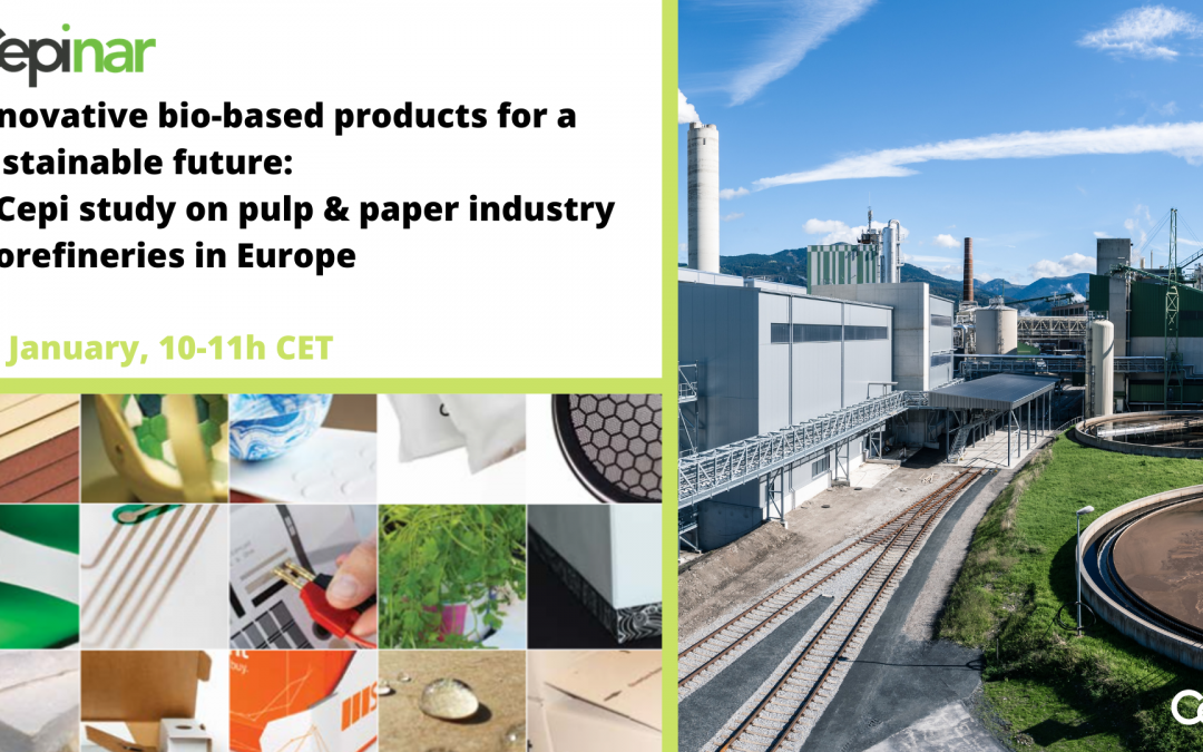 Innovative bio-based products for a sustainable future: A Cepi study on pulp & paper industry biorefineries in Europe