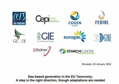 JOINT STATEMENT: Gas-based generation in the EU Taxonomy: a step in the right direction, though adaptations are needed