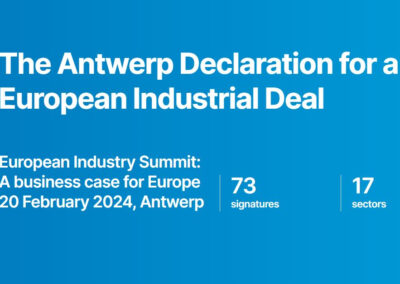 Press release: Antwerp Declaration for a European Industrial Deal – Industry leaders call for 10 urgent actions to restore competitiveness and keep good jobs in Europe